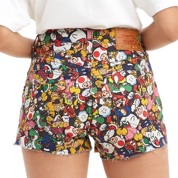 Levi's Pants - NEW Levi’s x Super Mario 501 High Rise Denim Jean Shorts US 25W